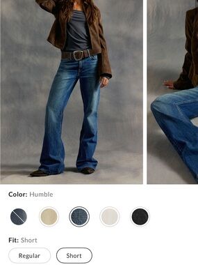 Free People West Coast Relaxed Flared Jeans - Humble